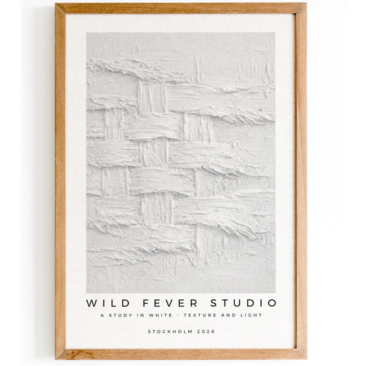 Wild Fever Studio White Texture Study Poster