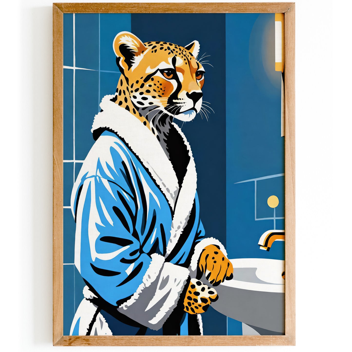 Cheetah Bathroom Poster