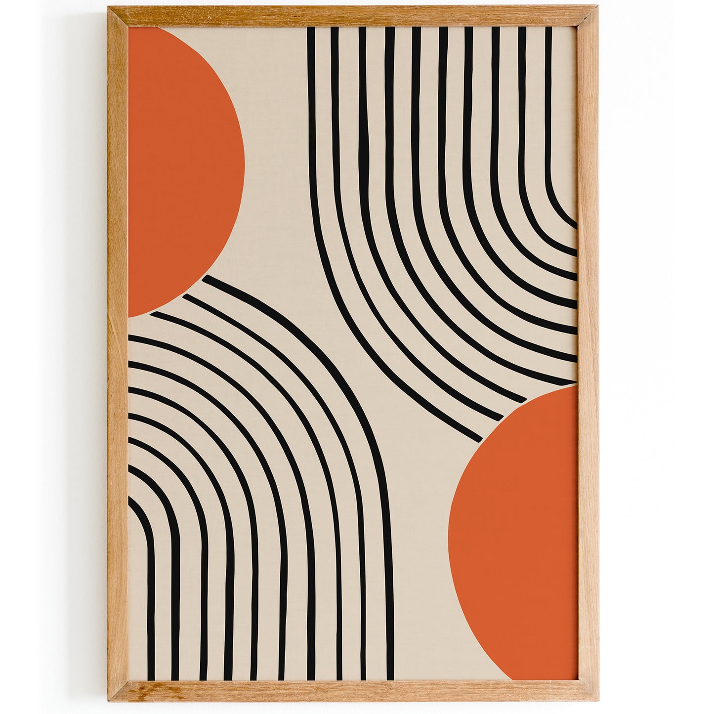 Mid Century Modern Orange Arches Poster