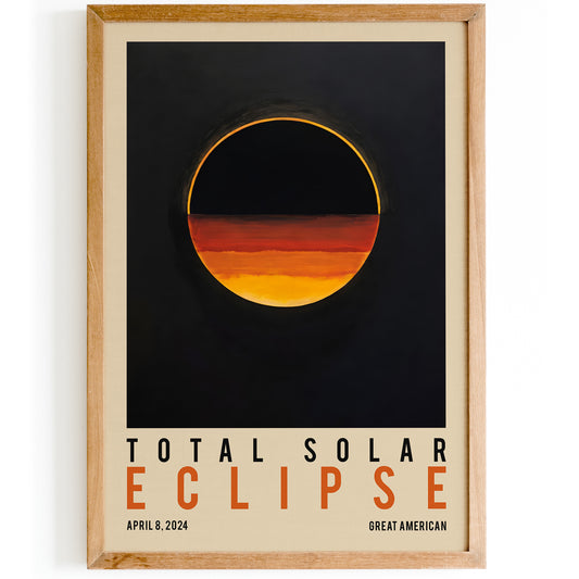 Solar Eclipse Print, Great American Eclipse Wall Art