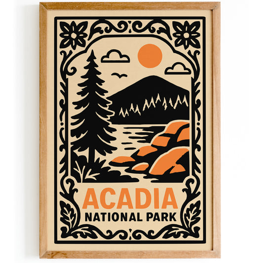 Acadia National Park Poster - Travel Art Print