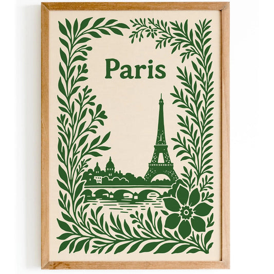 Paris Eiffel Tower Poster - Travel Art Print