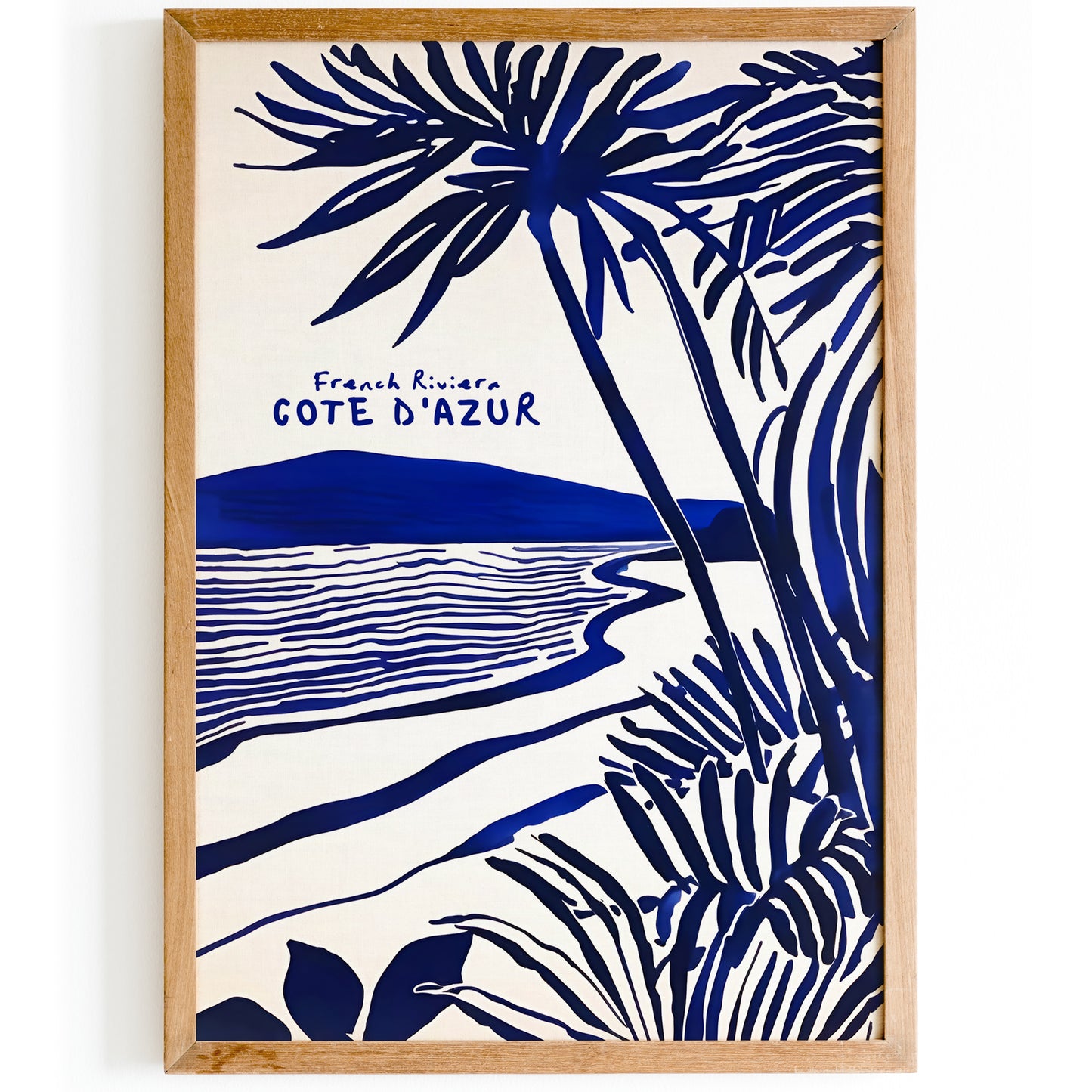 French Riviera Indigo Blue Poster