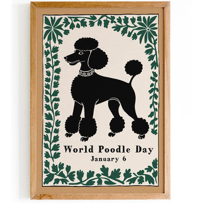 Poodle Dog Day Vintage Poster