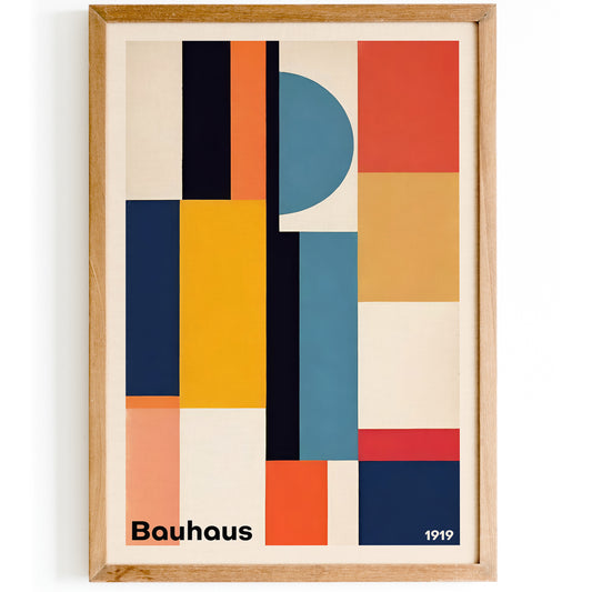Geometric Colorful Bauhaus Poster