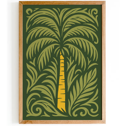Green Tropical Palm Tree Poster - Bohemian Home Decor 2026