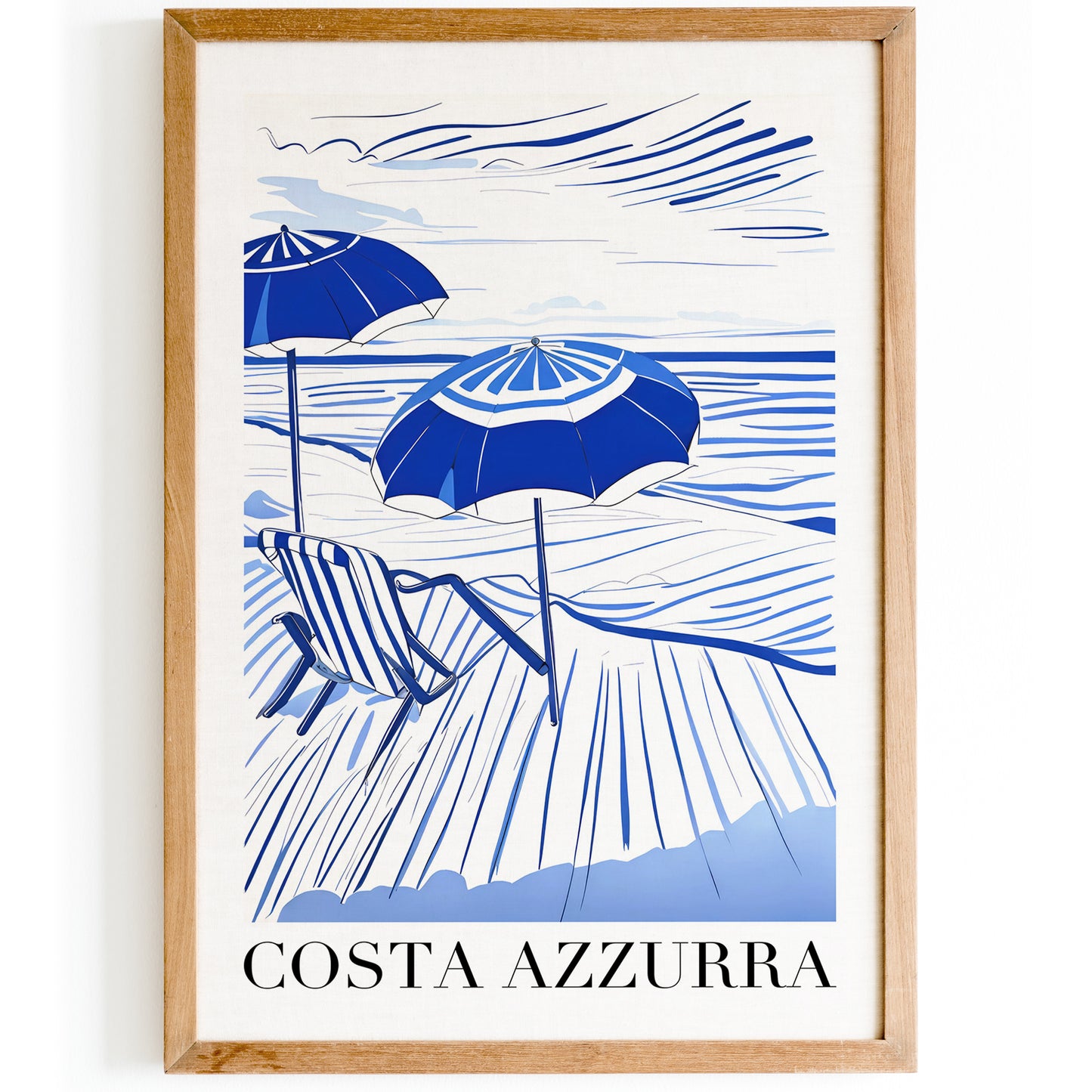 Costa Azzurra Holidays Blue Poster