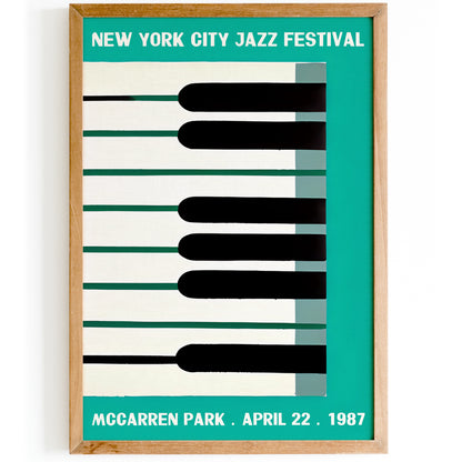 NYC Jazz Festival Vintage 1987 Poster