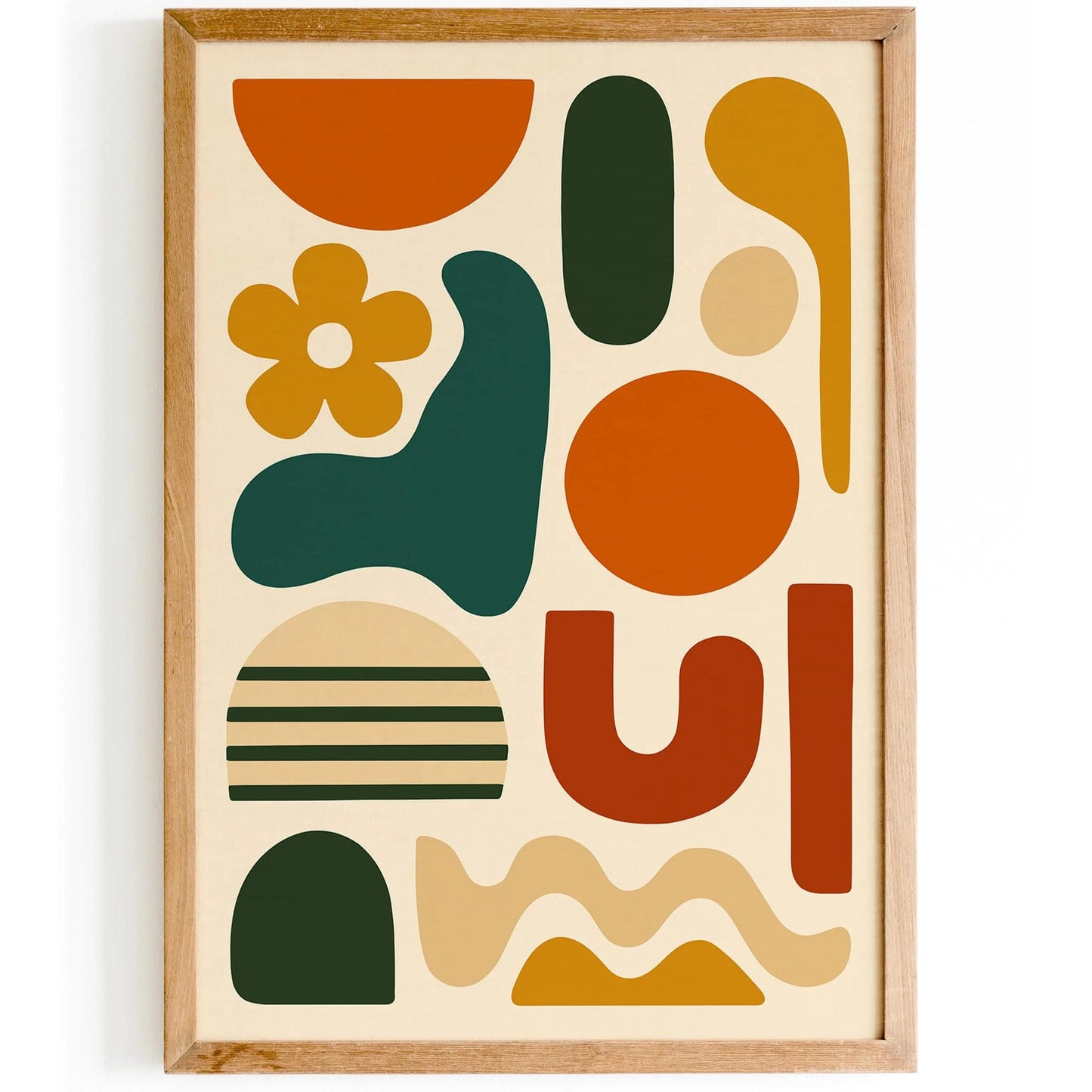 Abstract Mid Century Modern Wall Art Print