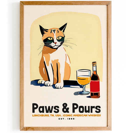 American Whiskey Cat Poster