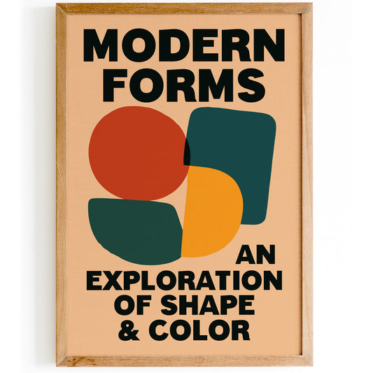 Modern Forms Abstract Shapes Poster