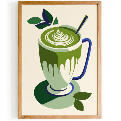 Matcha Drink Green Kitchen Poster