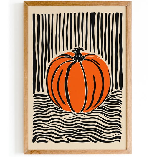 Fall Home Decor Pumpkin Art Print