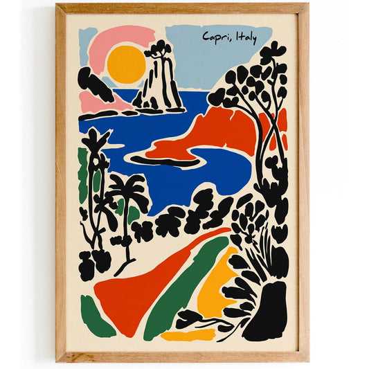 Colorful Capri Italy Art Print