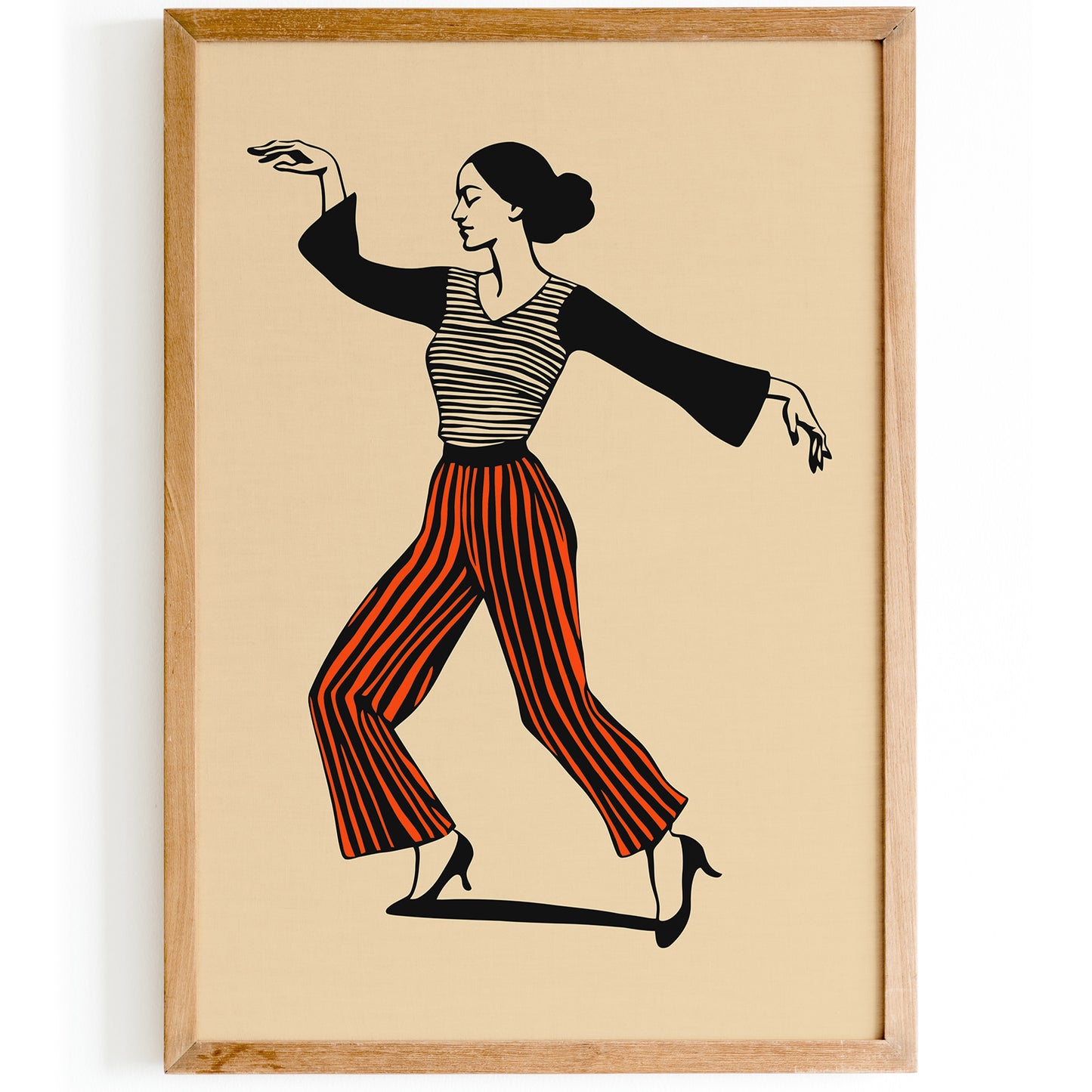 Dancing Woman Retro Poster