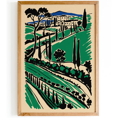 Tuscany Italy Landscape Poster