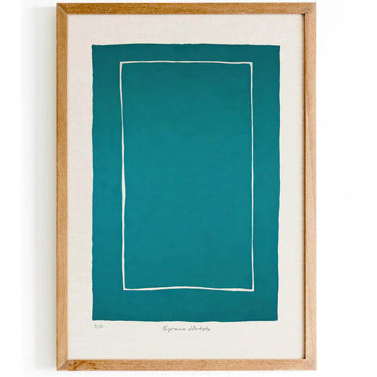 Bold Teal Abstract Poster