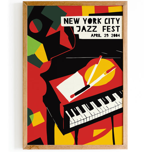 Red New York City Jazz Fest Print