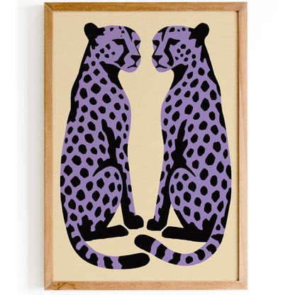 Purple Leopard Poster - Animal Wall Art Print