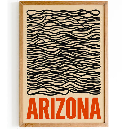 Arizona Abstract Poster - Mid Century Modern Wall Art