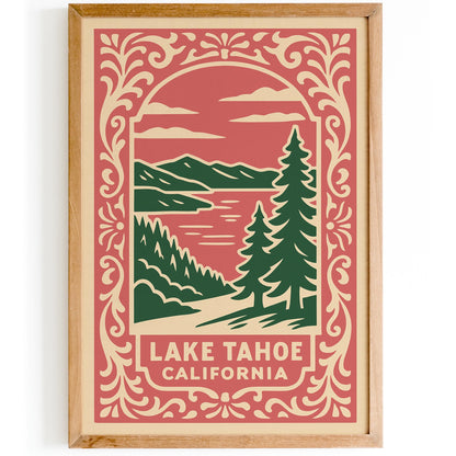 Lake Tahoe Poster - California Landscape Travel Wall Art