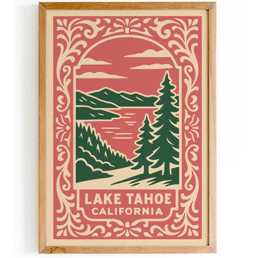 Lake Tahoe Poster - California Landscape Travel Wall Art