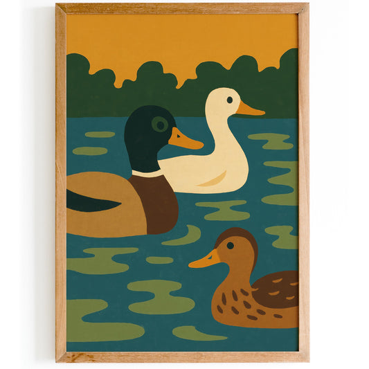 Mallard Ducks Lake Poster