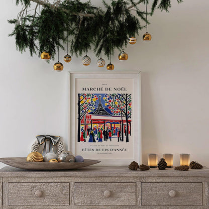 Paris Marche de Noel Christmas Poster