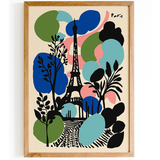 Eclectic Paris Eiffel Tower Poster