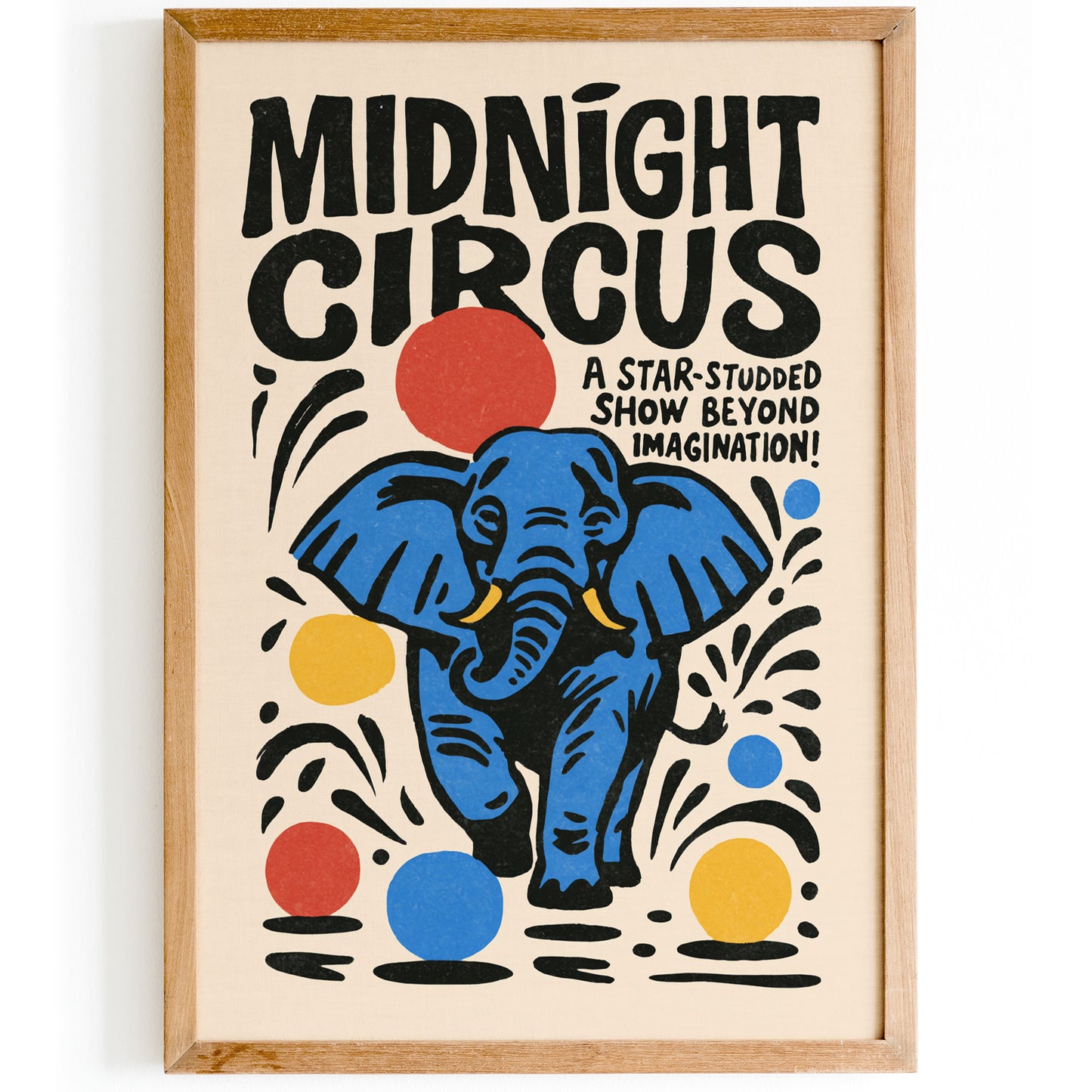 Midnight Circus Elephant Poster