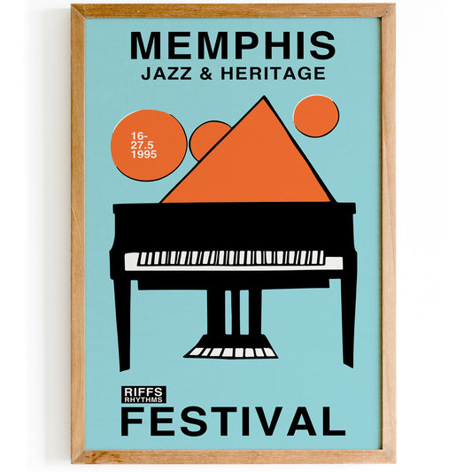 Memphis Jazz Festival Blue Music Poster