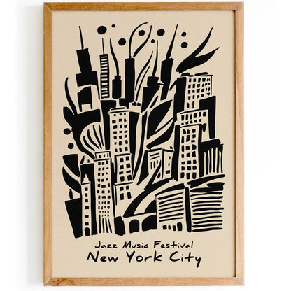 Jazz Music Festival NYC Poster – New York Wall Art
