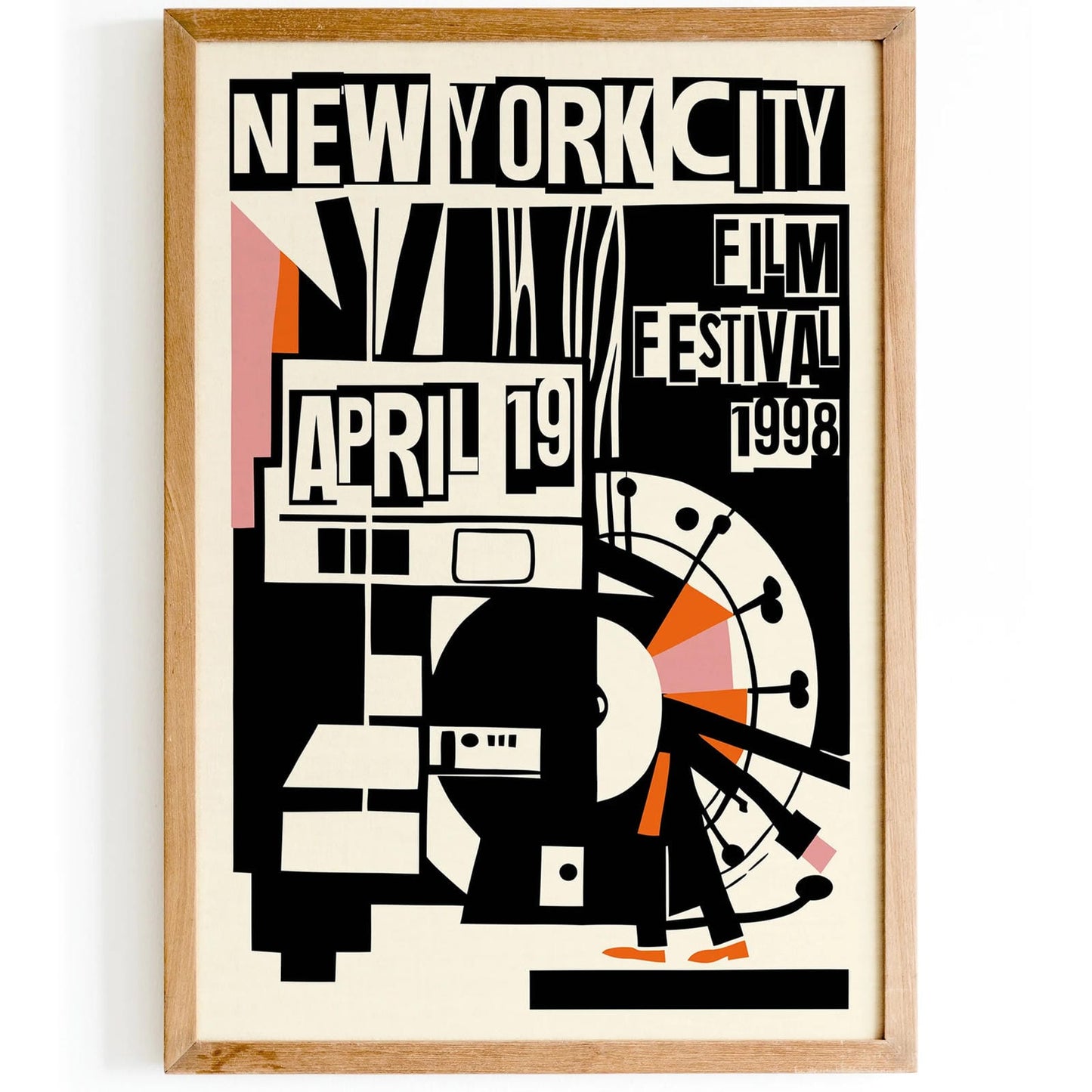 NYC Film Festival 1998 Art Poster Print