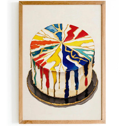 Kintsugi Art Cake Kitchen Poster