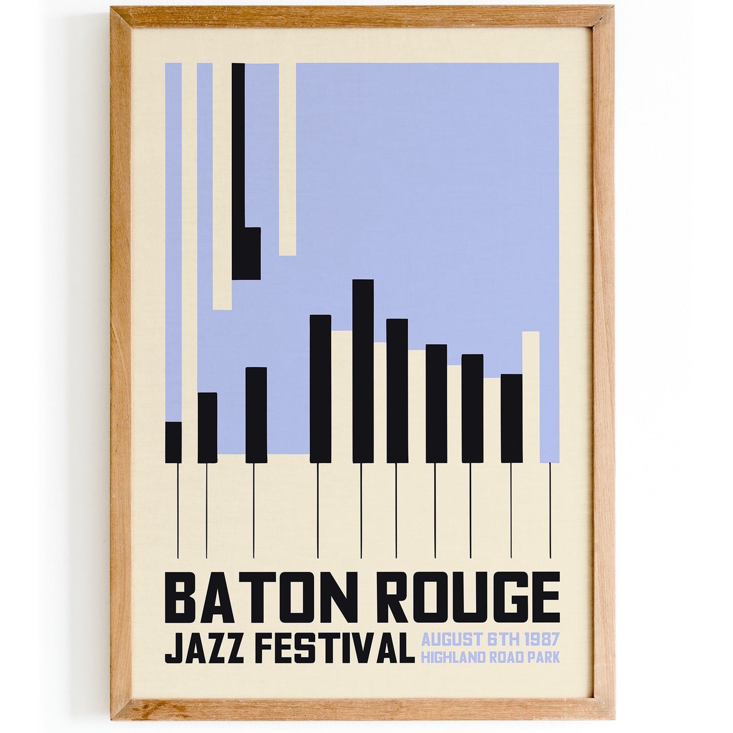 Baton Rouge 1987 Minimalist Jazz Poster