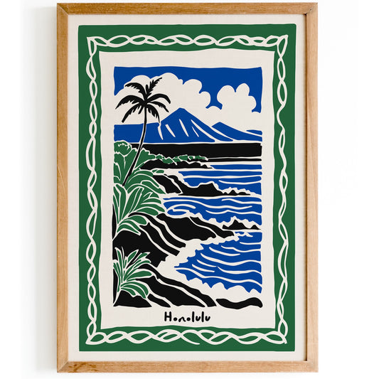 Honolulu Hawaii Landscape Poster