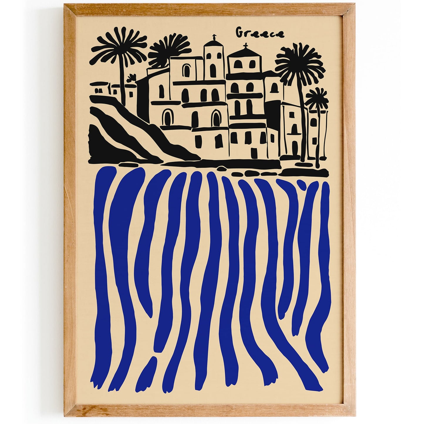 Greece Travel Abstract Poster