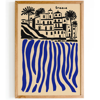 Greece Travel Abstract Poster