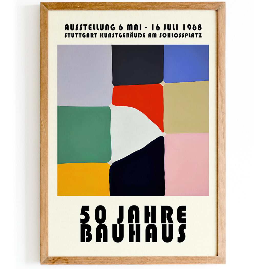 50 Jahre Bauhaus Retro Poster
