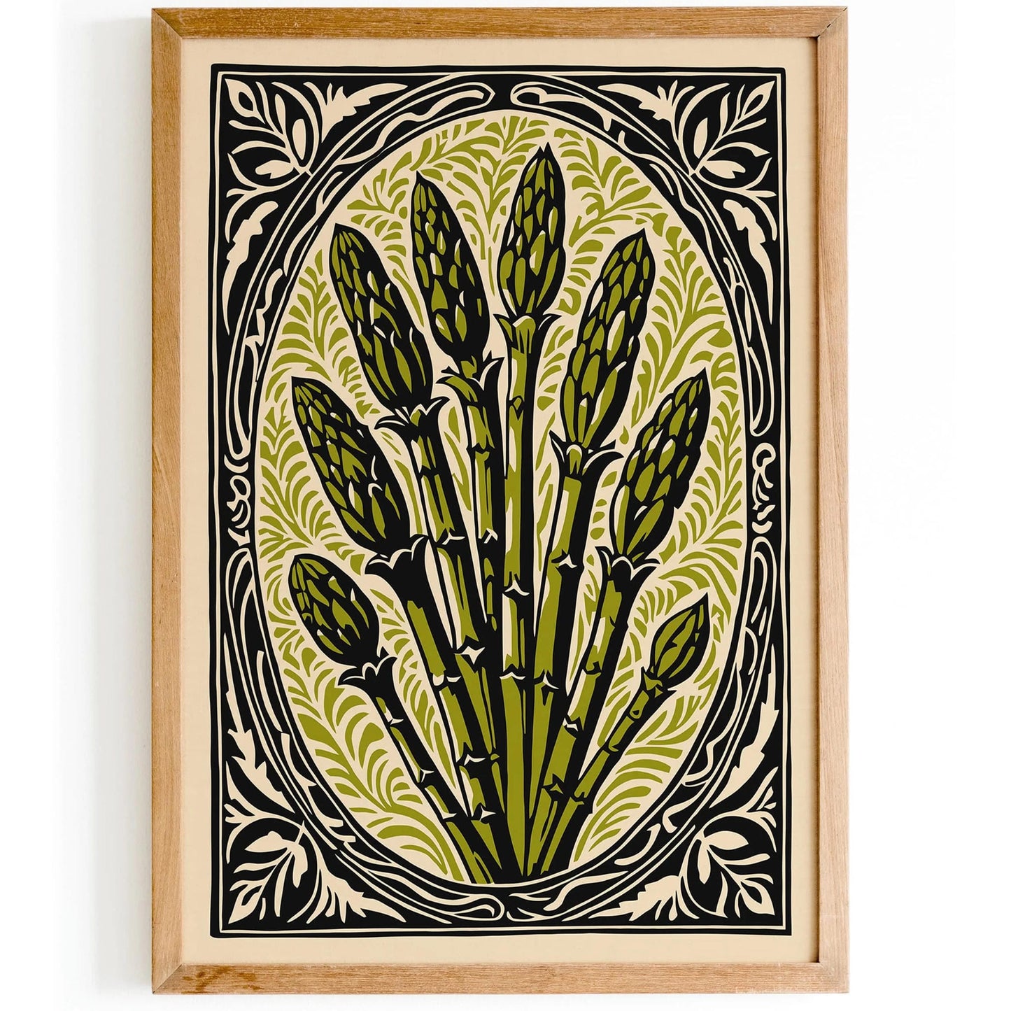 Asparagus Poster Kitchen Wall Art Decor