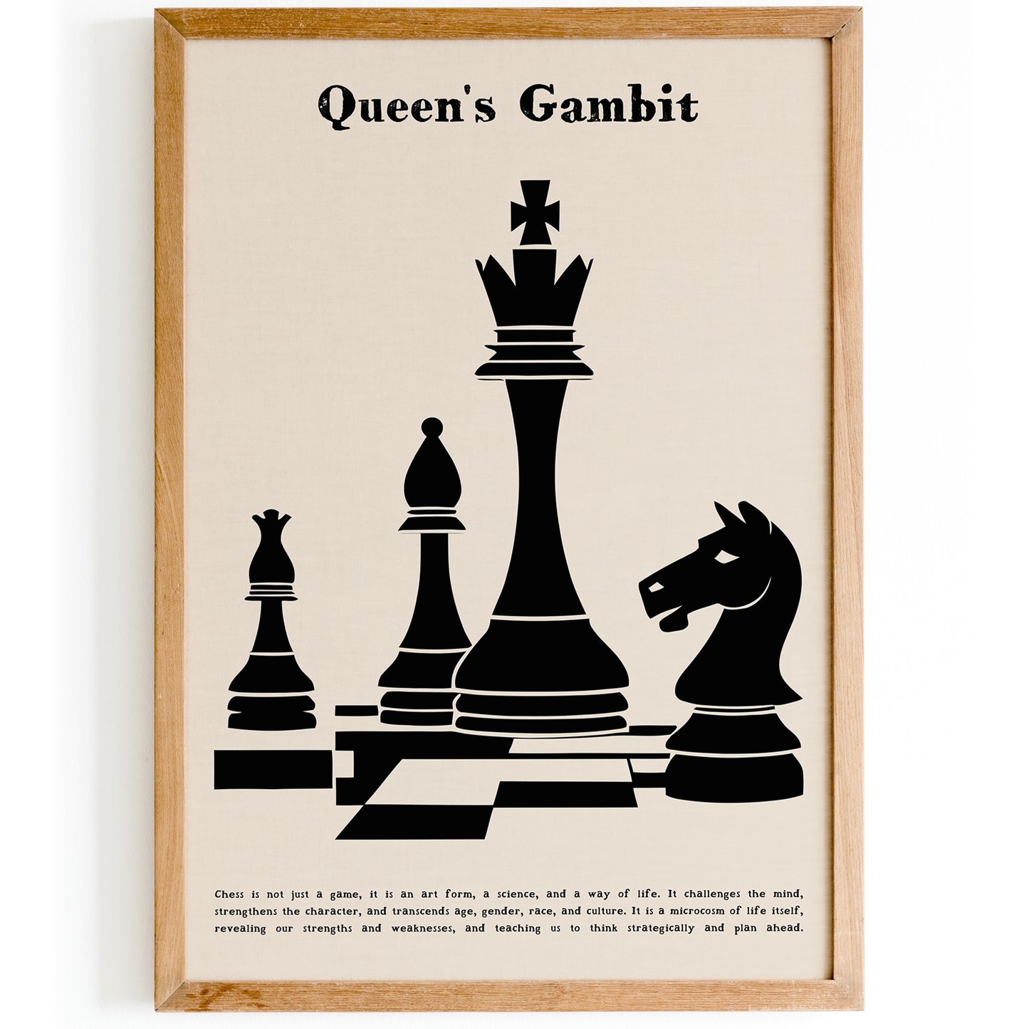 Queen's Gambit Chess Wall Art