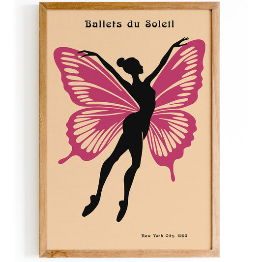 Ballets du Soleil Butterfly Ballerina Poster