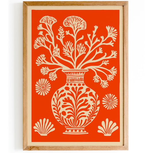 Coral Reefs Bouquet Orange Print
