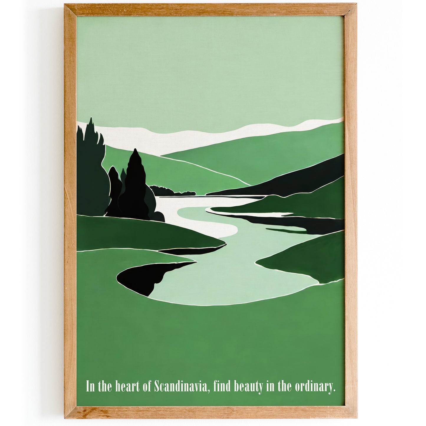 Scandinavian Landscape Wall Art Print