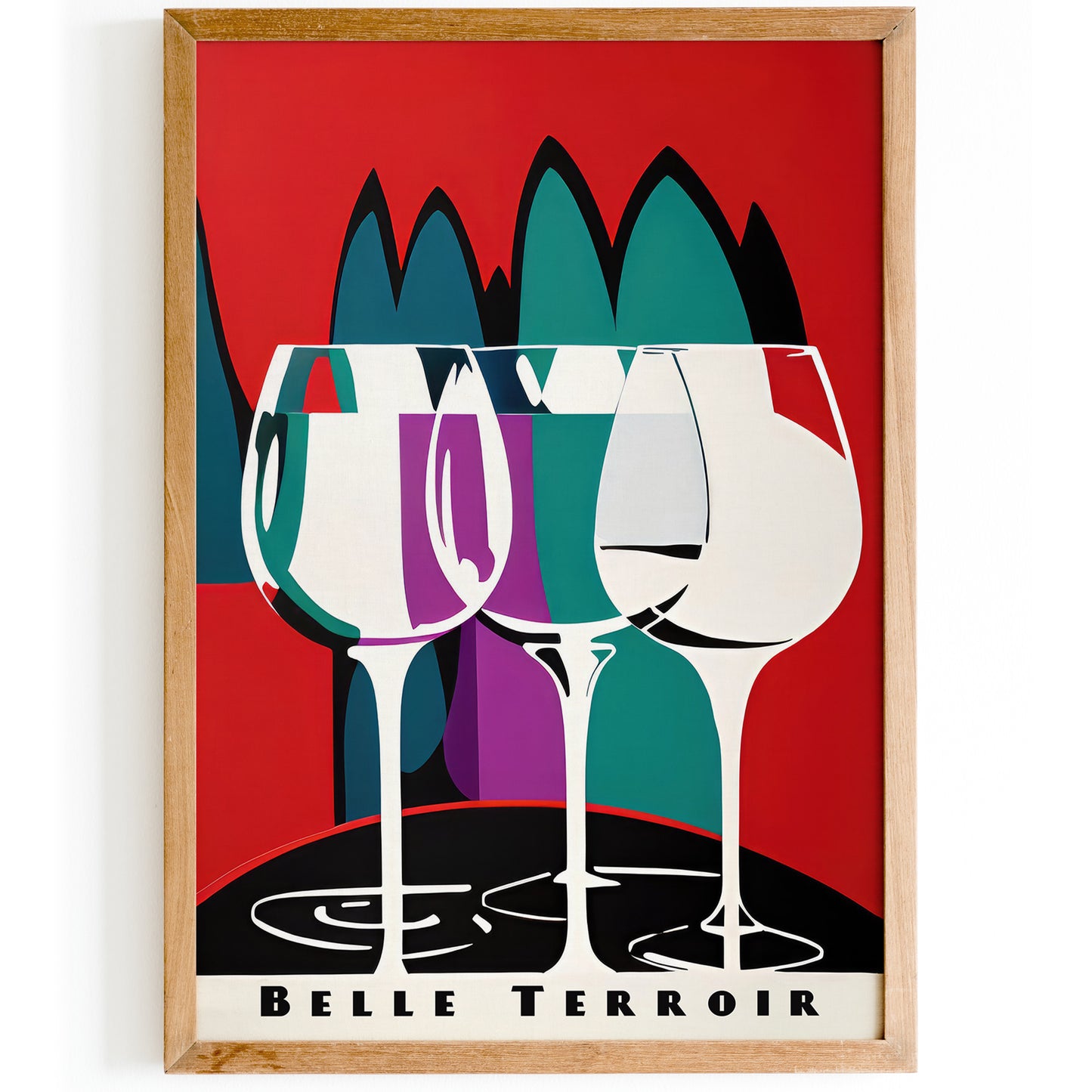 Retro Wine Poster - French Belle Terroir Wall Art