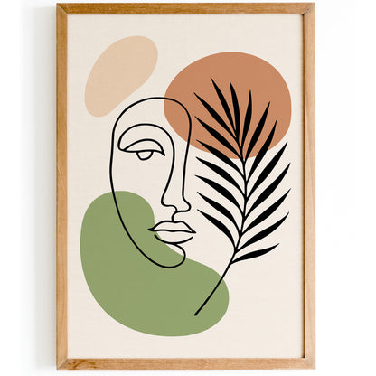 Minimalist Aesthetic Line Art Nature Print
