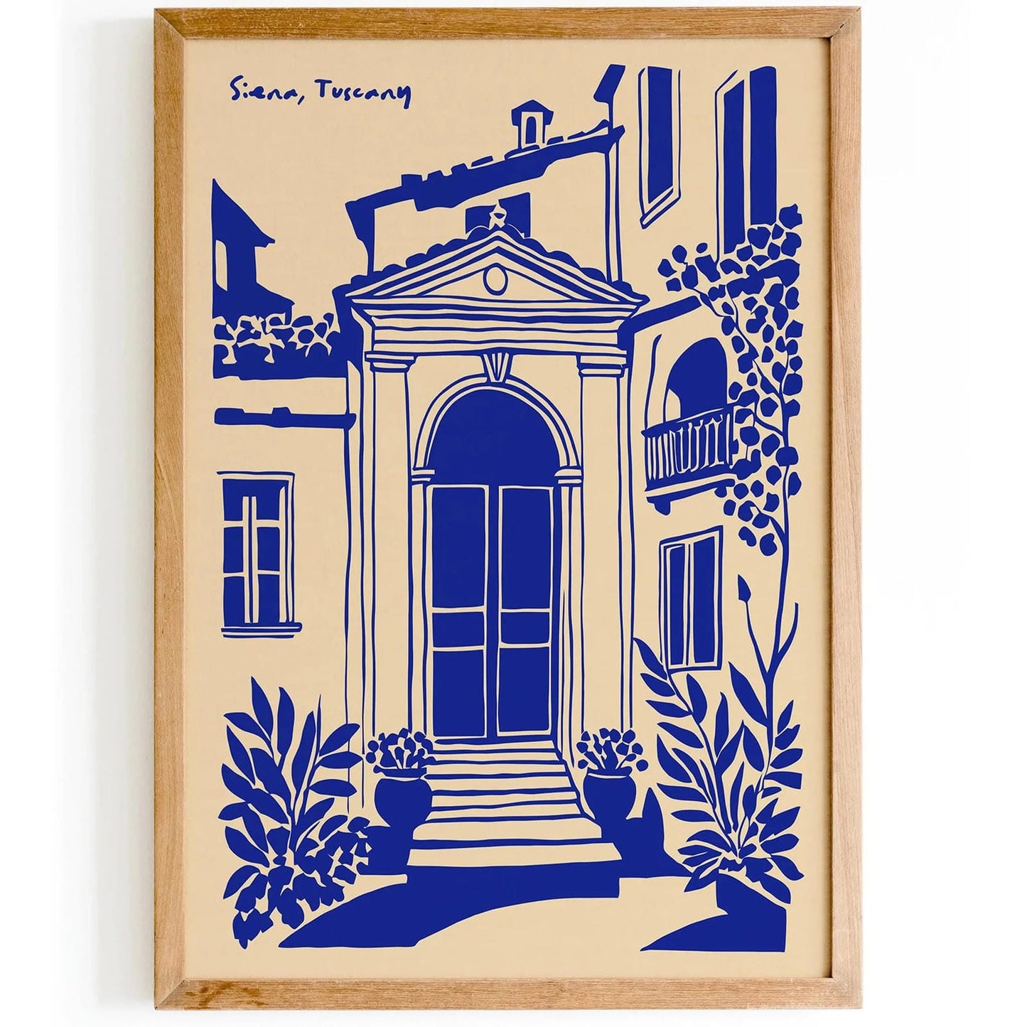 Siena Tuscany Blue Art Print Poster