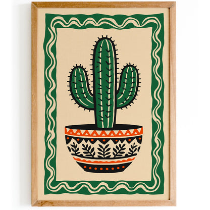 Cacti Mexican Style Plant Poster