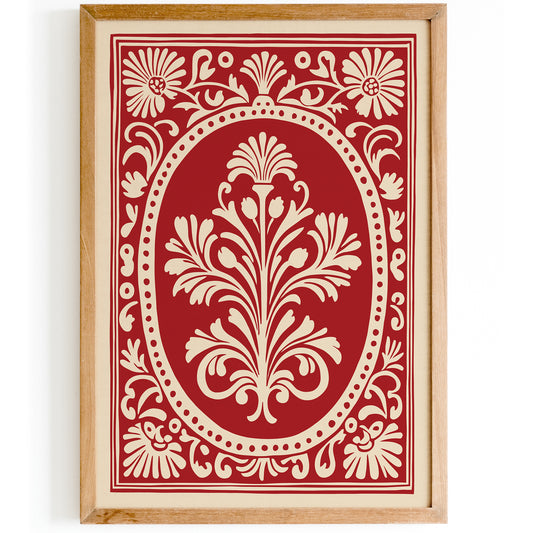 Rococo Floral Art Print - Elegant Wall Art