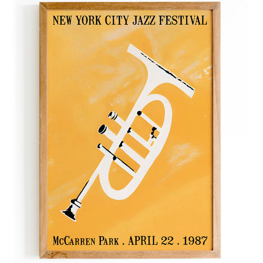 NYC 1987 Jazz Festival - Yellow Poster